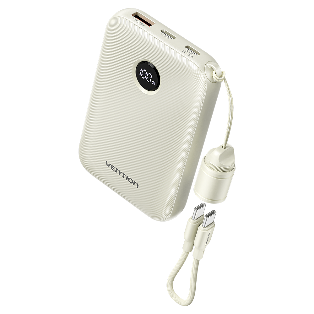 Vention FKAN0-C 10000mah, (bézs,22,5W), powerbank
