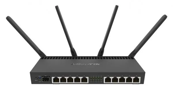 MikroTik RB4011IGS+5HACQ2HND-IN 10port GbE LAN 1x10GbE SFP+ port Dual-band 802.11ac Wi-Fi router