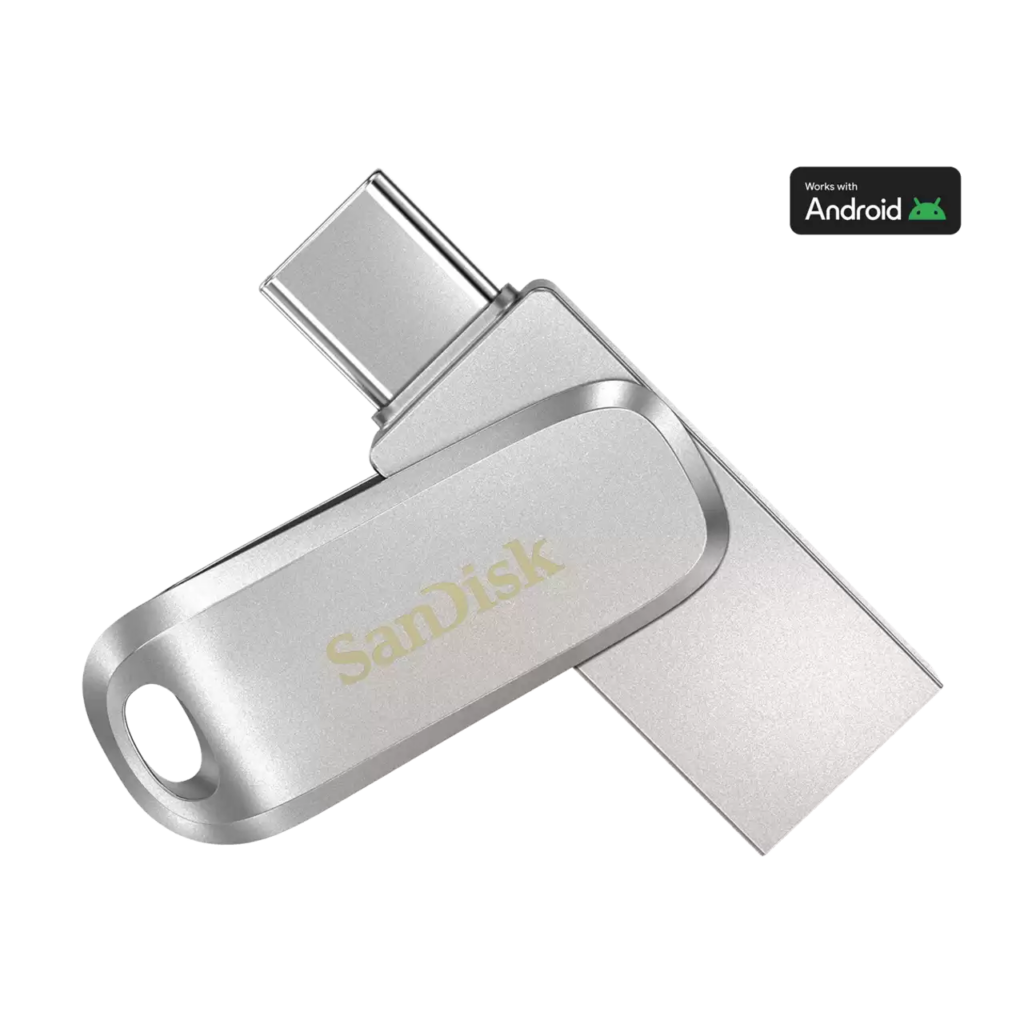 SanDisk, Pendrive, 128GB, Dual Drive, Ezüst - Image 2