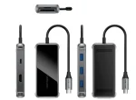 Vention USB-C -> HDMI/USB 3.0x3/SD/TF/PD (0,15m, szürke, tükrös felületű), Dokkoló - Image 2