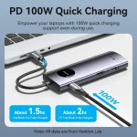 Vention USB-C -> DP/HDMI/USB 3.0*2/USB 2.0/RJ45/SD/TF/PD MST, dokkoló - Image 3