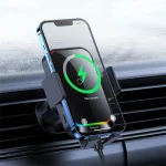 Baseus Halo Electric szellőzőrácsra rögzíthető vezeték nélküli autós telefon gyorstöltő és tartó - Image 8
