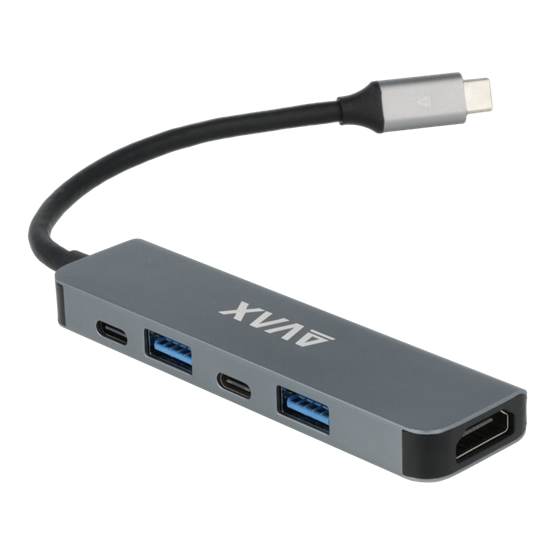 ADA AVAX HB611 CONNECT+ 5in1 Multi HUB Type C - HDMI(4k60Hz), TypeC, 2xUSB 3.0, PD 100W - Image 4