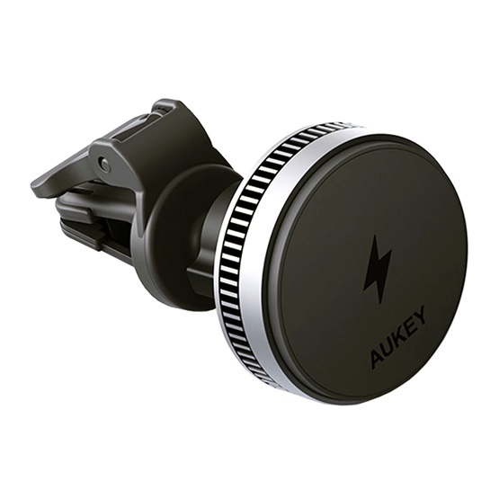 Aukey MagFusion Dash Pro Qi2 aktív hűtésű szellőzőrácsra rögzíthető, vezeték nélküli autós telefon töltő és tartó - Image 2