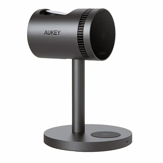 Aukey MagFusion 3-in-1 Pro Qi2 aktív hűtésű vezeték nélküli töltőállvány - Image 1