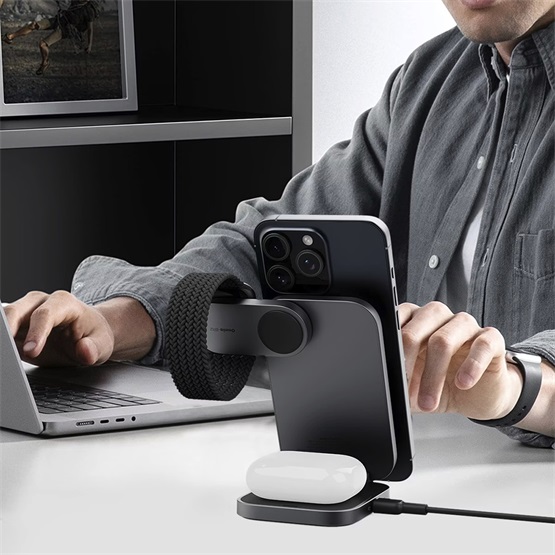 Aukey MagFusion Z 3-in-1 Qi2 összecsukható vezeték nélküli töltőállvány - Image 4