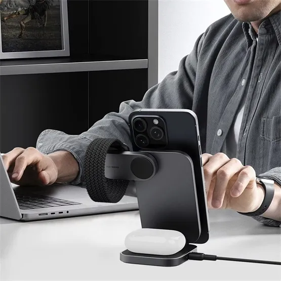 Aukey MagFusion Z 3-in-1 Qi2 összecsukható vezeték nélküli töltőállvány - Image 4