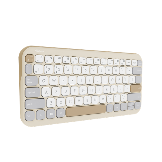 BILL ASUS Marshmallow KW100 vezeték nélküli billentyűzet - HU layout - Oat Milk - Image 3
