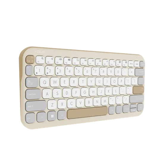 BILL ASUS Marshmallow KW100 vezeték nélküli billentyűzet - HU layout - Oat Milk - Image 3