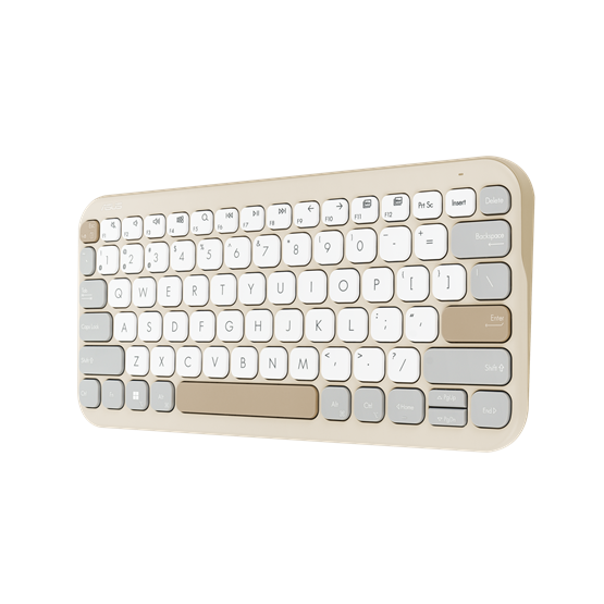 BILL ASUS Marshmallow KW100 vezeték nélküli billentyűzet - HU layout - Oat Milk - Image 4