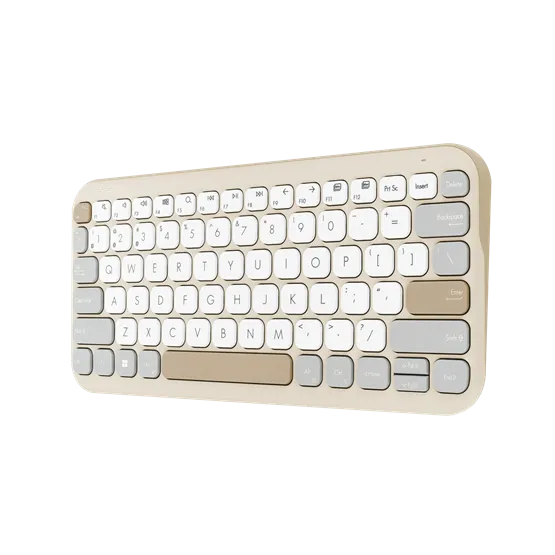BILL ASUS Marshmallow KW100 vezeték nélküli billentyűzet - HU layout - Oat Milk - Image 4