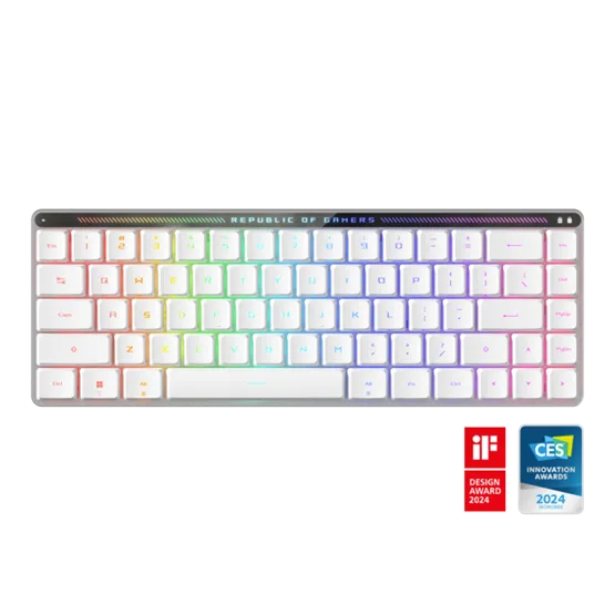 BILL ASUS ROG Falchion RX Low Profile vezeték nélküli billentyűzet - Fehér HU /piros/