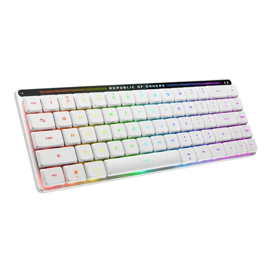 BILL ASUS ROG Falchion RX Low Profile vezeték nélküli billentyűzet - Fehér HU /piros/ - Image 2