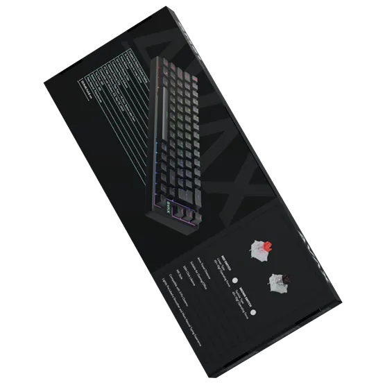 BIL AVAX GM01 65% RGB mechanikus vezetékes billentyűzet Outemu barna switch, magyar kiosztás - Image 6