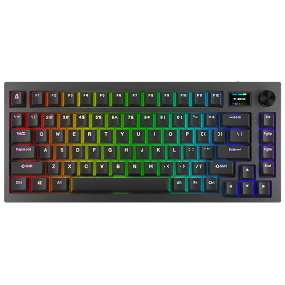 BIL AVAX GM02 PRO 75% Gasket RGB tri-mode mechanikus billentyűzet Gateron piros switch, magyar kiosztás - Image 1