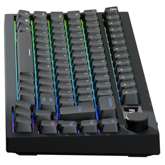 BIL AVAX GM02 PRO 75% Gasket RGB tri-mode mechanikus billentyűzet Gateron piros switch, magyar kiosztás - Image 4