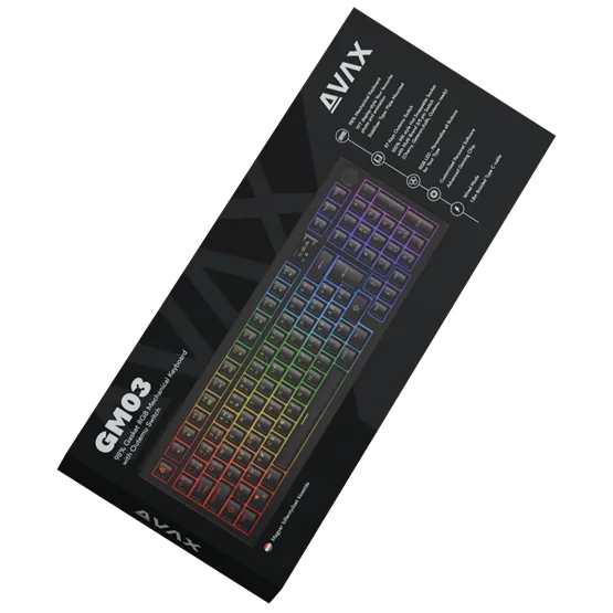 BIL AVAX GM03 98% Gasket RGB mechanikus vezetékes billentyűzet Outemu barna switch, magyar kiosztás - Image 5