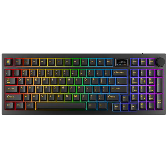 BIL AVAX GM03 PRO 98% Gasket RGB tri-mode mechanikus billentyűzet Gateron piros switch, magyar kiosztás - Image 1