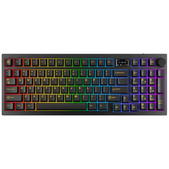 BIL AVAX GM03 PRO 98% Gasket RGB tri-mode mechanikus billentyűzet Gateron sárga switch, magyar kiosztás - Image 1