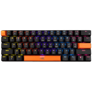 BILL Baracuda BGK-03121B/BL-US DOLPHIN-B - Mechanikus gamer billentyűzet kék kapcsolóval - Fekete - US