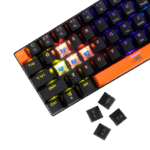 BILL Baracuda BGK-03121B/BL-US DOLPHIN-B - Mechanikus gamer billentyűzet kék kapcsolóval - Fekete - US - Image 4