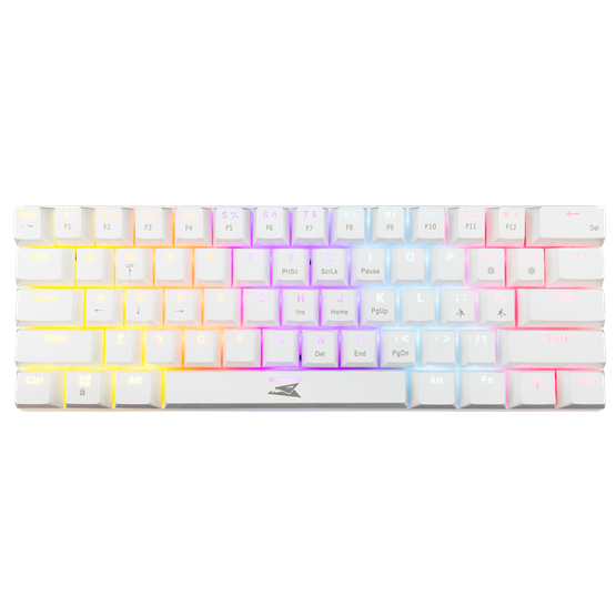 BILL Baracuda BGK-03211W/R-US DOLPHIN-W - Mechanikus gamer billentyűzet piros kapcsolóval - Fehér - US - Image 1