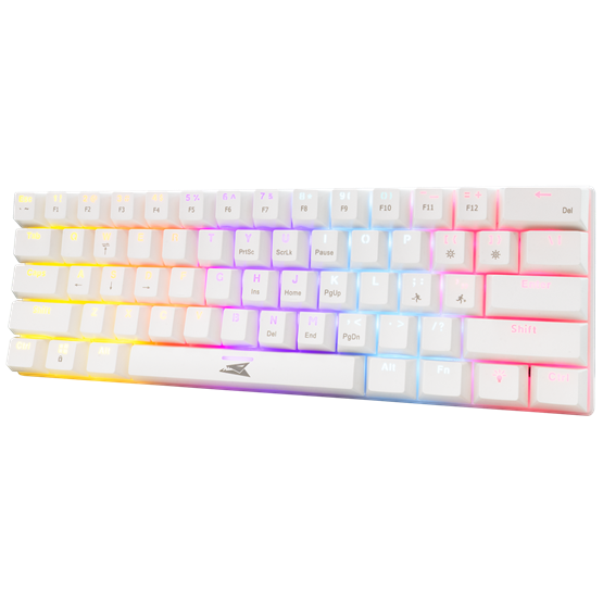 BILL Baracuda BGK-03211W/R-US DOLPHIN-W - Mechanikus gamer billentyűzet piros kapcsolóval - Fehér - US - Image 2