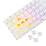 BILL Baracuda BGK-03211W/R-US DOLPHIN-W - Mechanikus gamer billentyűzet piros kapcsolóval - Fehér - US - Image 3