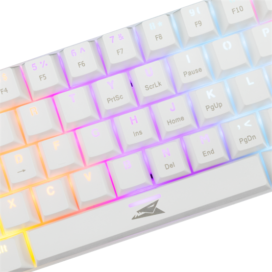 BILL Baracuda BGK-03211W/R-US DOLPHIN-W - Mechanikus gamer billentyűzet piros kapcsolóval - Fehér - US - Image 4