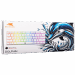 BILL Baracuda BGK-03211W/R-US DOLPHIN-W - Mechanikus gamer billentyűzet piros kapcsolóval - Fehér - US - Image 8