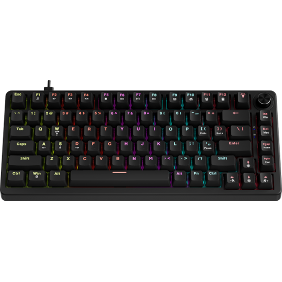 BILL MARVO Arma 82 vezetékes gaming billentyűzet - Fekete - US /TNT Peach linear/ - Image 4