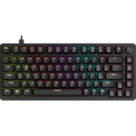 BILL MARVO Arma 82 vezetékes gaming billentyűzet - Fekete - US /TNT Peach linear/