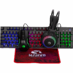 BILL MARVO Loot 40 billentyűzet+egér+egérpad+fejhallgató combo - Fekete - UK /Membrán/