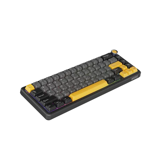 BILL MARVO TITAN 65 vezeték nélküli gaming billentyűzet - Fekete - US /Banana Crystal Linear/ - Image 4