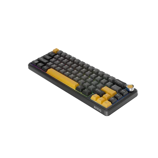 BILL MARVO TITAN 65 vezeték nélküli gaming billentyűzet - Fekete - US /Banana Crystal Linear/ - Image 5