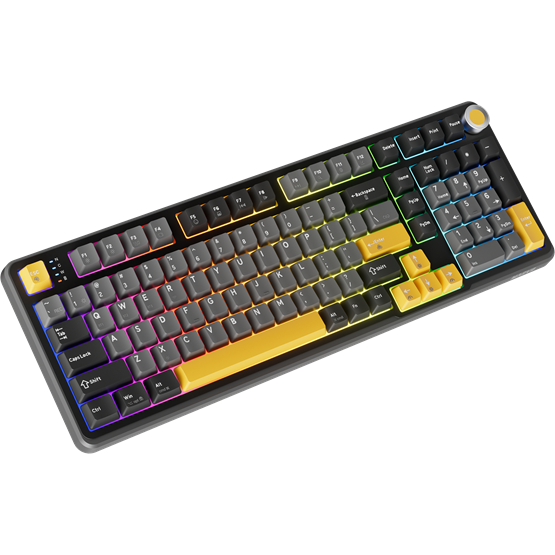 BILL MARVO TITAN 98 vezeték nélküli gaming billentyűzet - Fekete - US /Banana Crystal Linear/ - Image 7