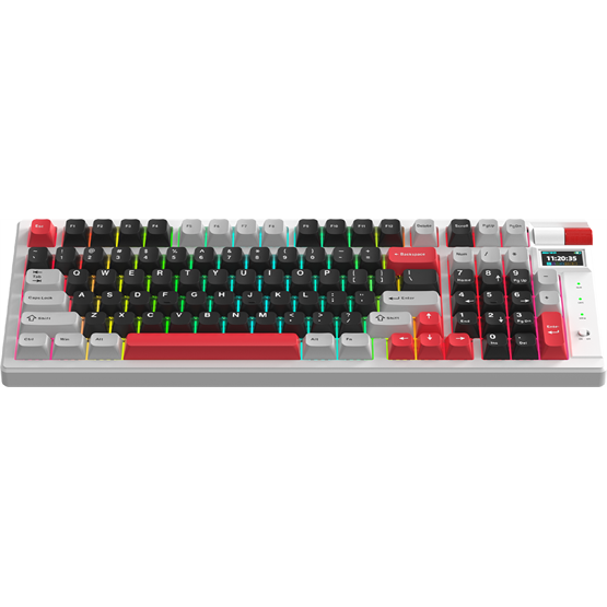 BILL MONKA Storm vezeték nélküli gaming billentyűzet - Fehér - US /MONKA Violet Linear/ - Image 6