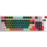 BILL MONKA Storm vezeték nélküli gaming billentyűzet - Fehér - US /MONKA Violet Linear/