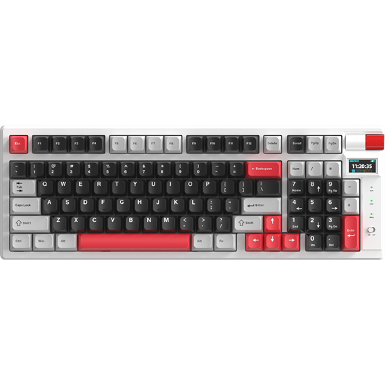 BILL MONKA Storm vezeték nélküli gaming billentyűzet - Fehér - US /MONKA Violet Linear/ - Image 7