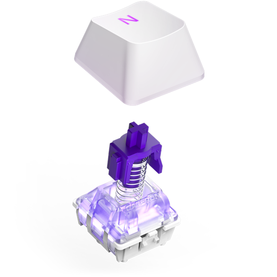 BILL NZXT Function 2 billentyűzet - fehér - UK layout - KB-001NW-UK - Image 5