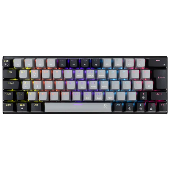 BILL White Shark GK-002713V2-G-B/R-HU WAKIZASHI-2 vezetékes mechanikus gamer billentyűzet - fekete - HU