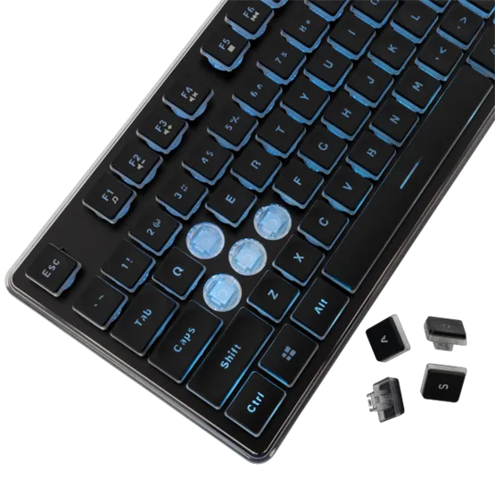BILL White Shark GK-003141B-US TACHI vezetékes membrán gamer billentyűzet - fekete - US - Image 3