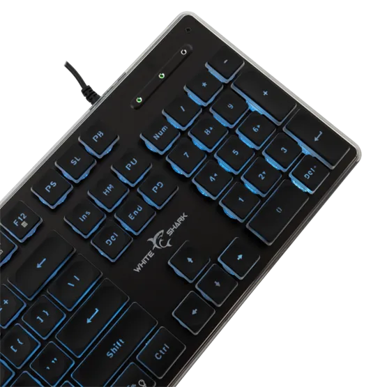 BILL White Shark GK-003141B-US TACHI vezetékes membrán gamer billentyűzet - fekete - US - Image 4