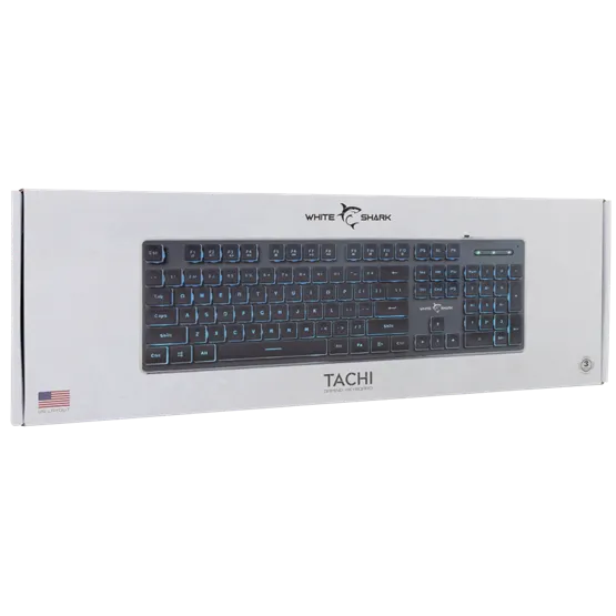 BILL White Shark GK-003141B-US TACHI vezetékes membrán gamer billentyűzet - fekete - US - Image 5