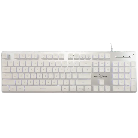 BILL White Shark GK-003241W-US TACHI vezetékes membrán gamer billentyűzet - fehér - US
