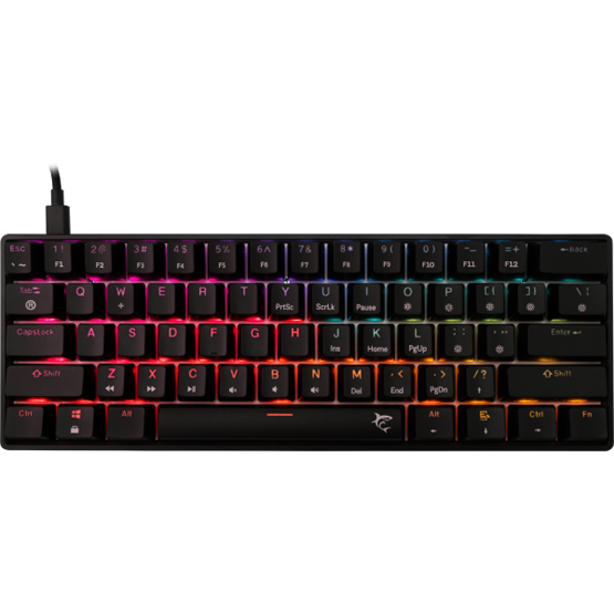 BILL White Shark GK-004113B/R-HU SHINOBI-2 vezetékes mechanikus gamer billentyűzet - fekete - HU /piros/