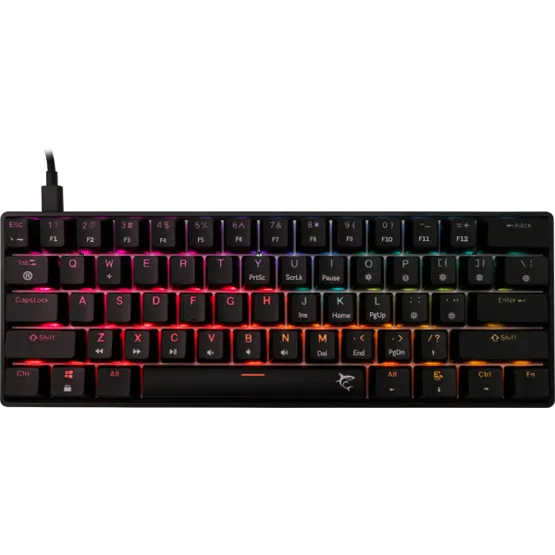 BILL White Shark GK-004113B/R-HU SHINOBI-2 vezetékes mechanikus gamer billentyűzet - fekete - HU /piros/