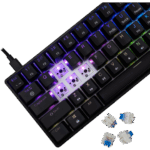 BILL White Shark GK-004123B/BL-HU SHINOBI-2 vezetékes mechanikus gamer billentyűzet - fekete - HU /kék/ - Image 3