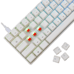 BILL White Shark GK-004211W/R-US SHINOBI-2 vezetékes mechanikus gamer billentyűzet - fehér - US - Image 3