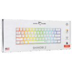 BILL White Shark GK-004211W/R-US SHINOBI-2 vezetékes mechanikus gamer billentyűzet - fehér - US - Image 5